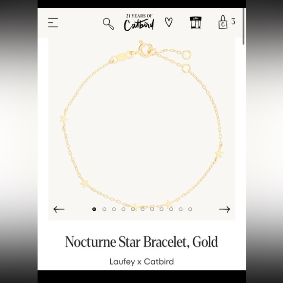 Catbird Sweet Nothing Bracelet Star Gold - Picture 2 of 5